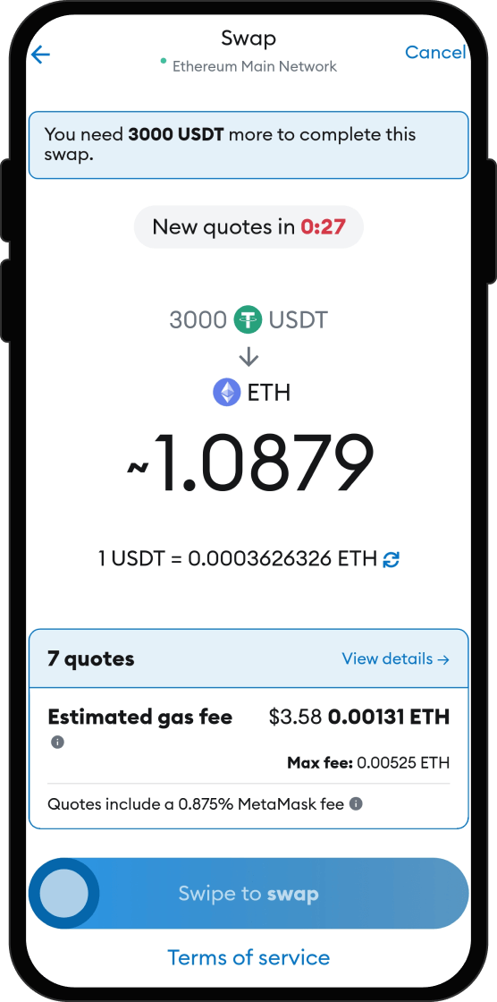 Swap Your USDT for BlockDrop