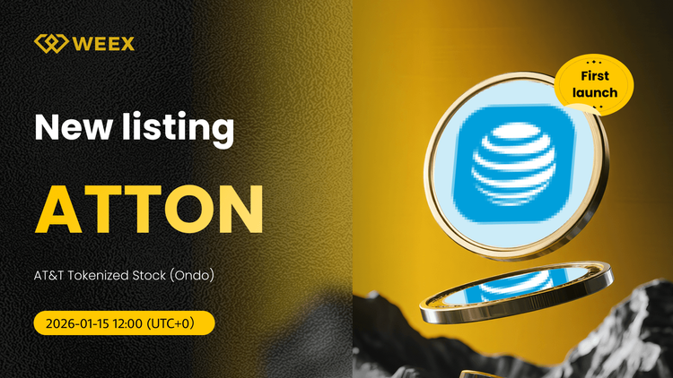 ATTON USDT现货实盘交易已登陆WEEX:AT&T 代币化股票(Ondo)代币